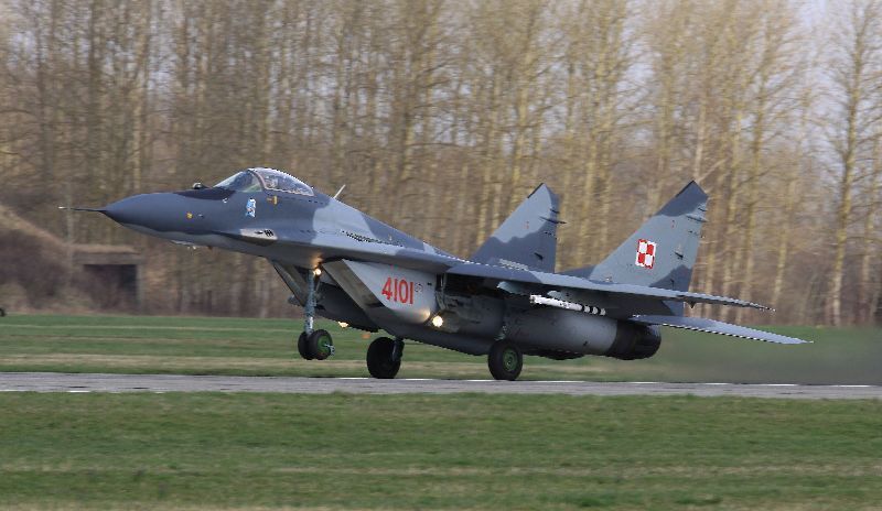 MiG-29 startujący z 22 Bazy Lotnictwa Taktycznego w Malborku. Fot. 22 BLT