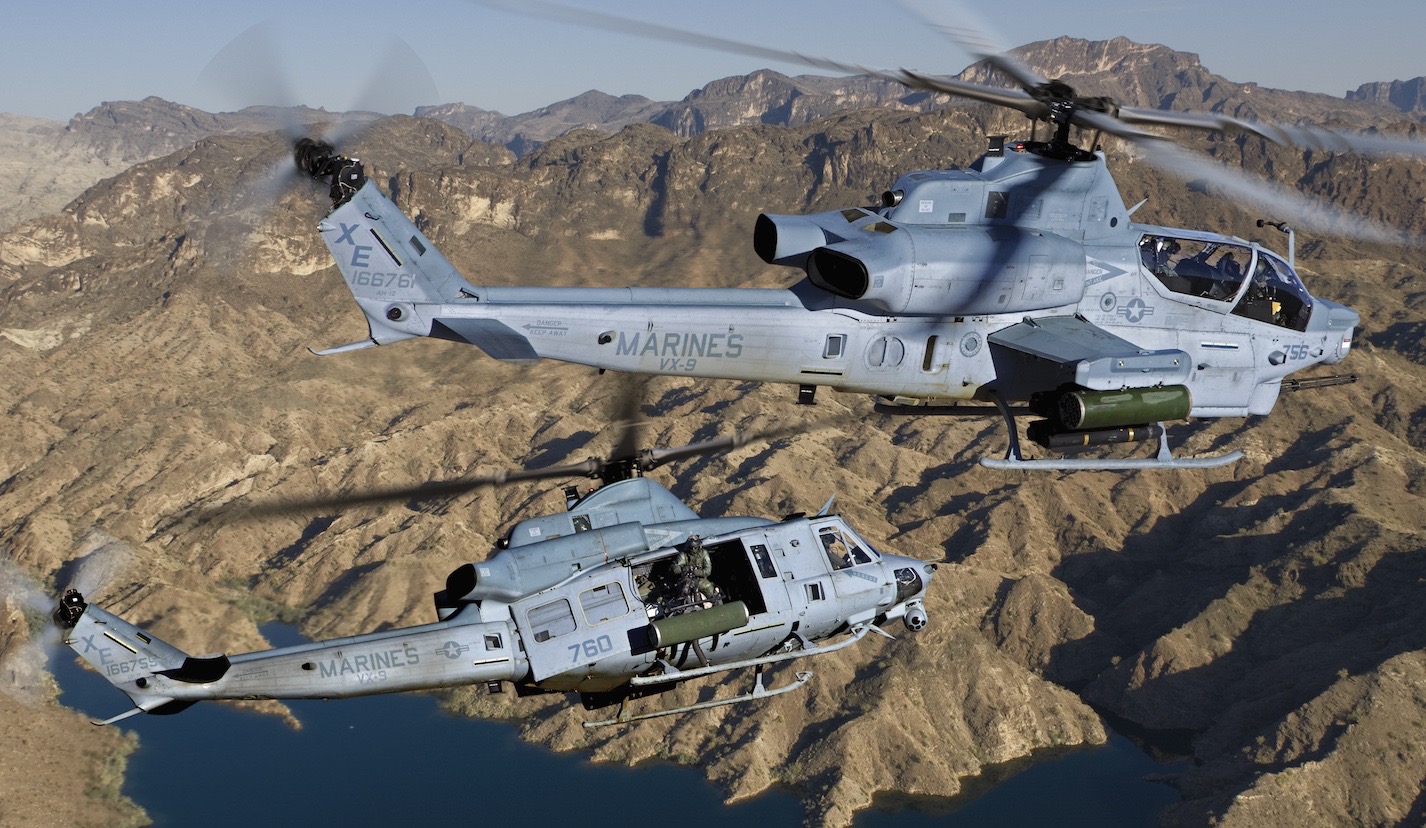 Śmigłowce UH-1Y i AH-1Z w barwach US Marines, którzy są ich głównych użytkownikiem. Fot. Bell Helicopters