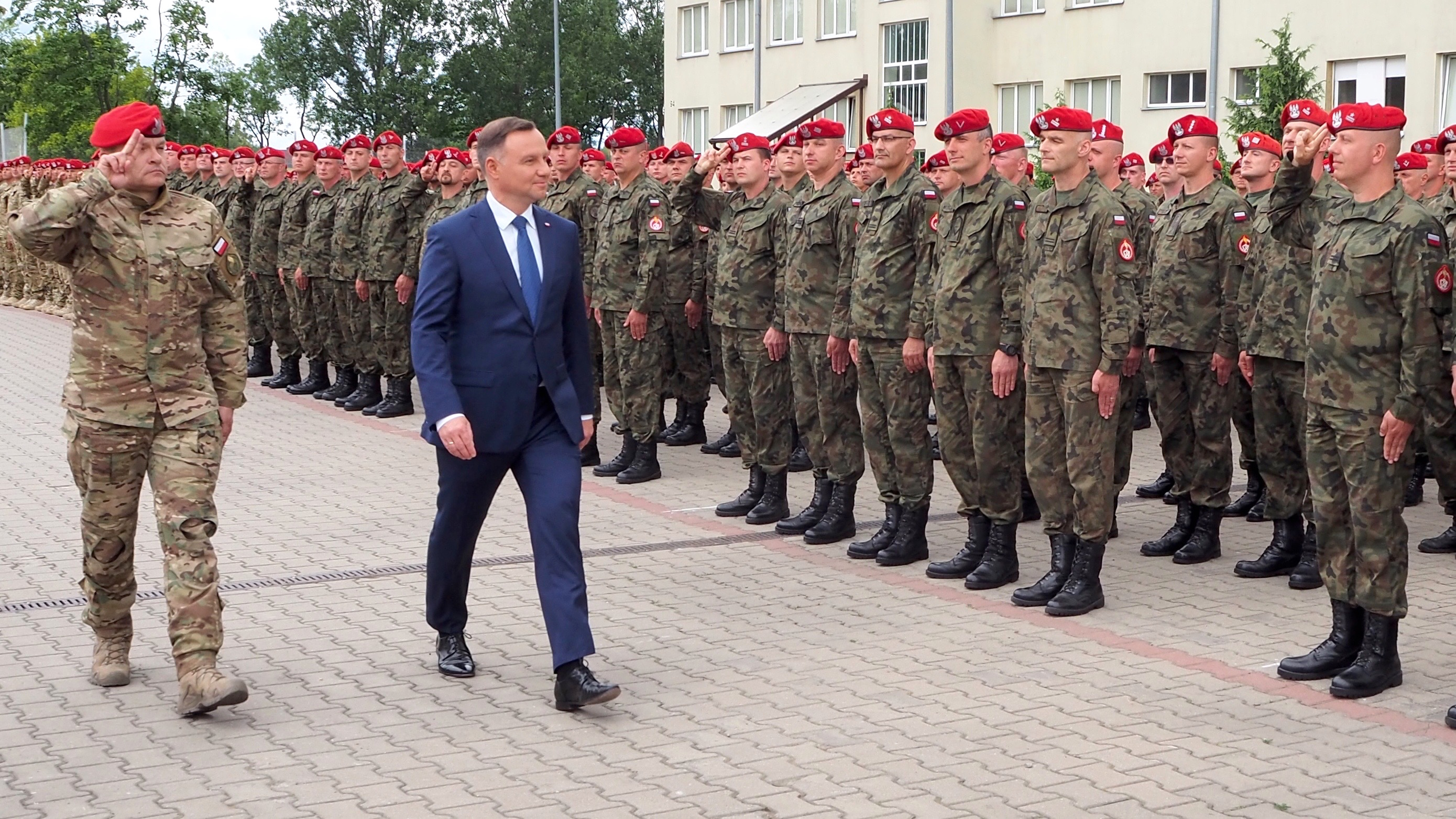 Prezydent Andrzej Duda na święcie Żandarmerii Wojskowej. Fot. Rafał Lesiecki / Defence24.pl