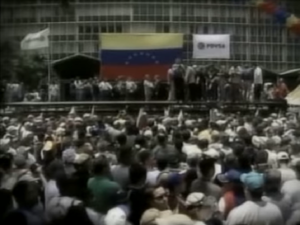 Demonstracja sił opozycyjnych przed siedzibą PDVSA / Fot. Prensa Presidencial - Government of Venezuela